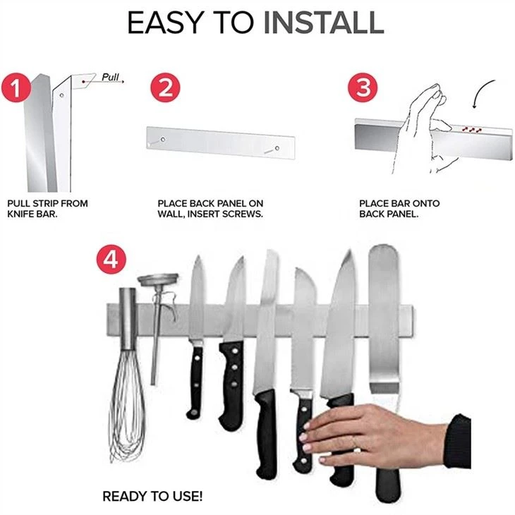 Stainless Steel Magnetic Knife Strip