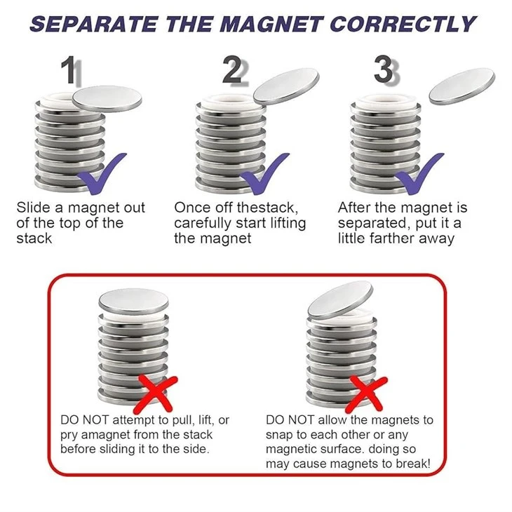 Neodymium Disc Magnets Rare Earth Permanent Magnets For Industrial & Home Use No Restricted Elements high quality